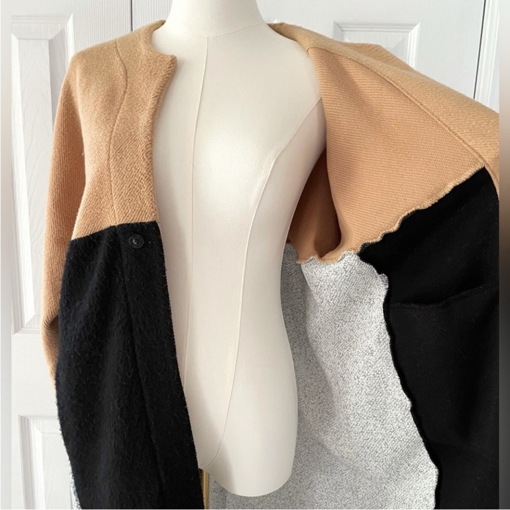 Zara Color Block Coat Size S - Picture 7 of 8